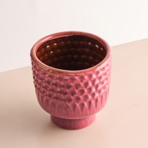 Keramik Übertopf Rot - 16 cm