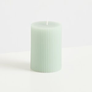 Kerze Rille Mint - 10 cm