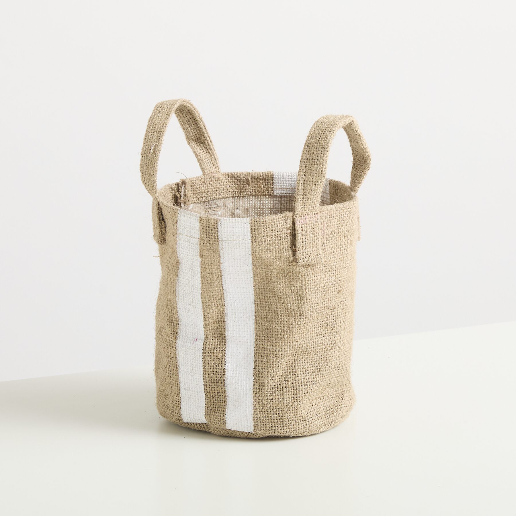 Jute Pflanzsack Weiß - 15 cm