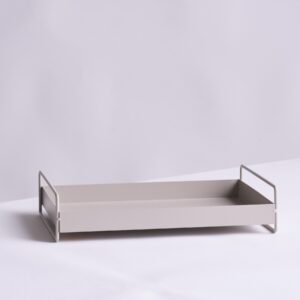 Metall Tablett Grau