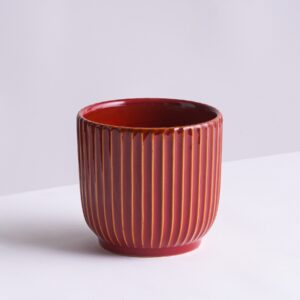 Keramik Übertopf Rot - 10,5 cm