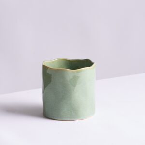 Keramik Übertopf Grün - 13 cm
