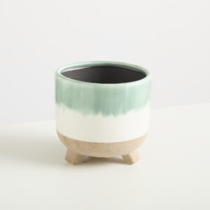 Keramik Übertopf Grün - 12 cm