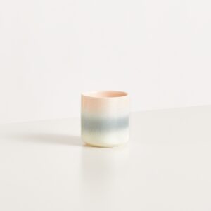 Keramik Kerze Rosa/Creme
