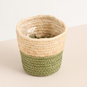 Sisal Primelkorb Grün Rund -11 cm