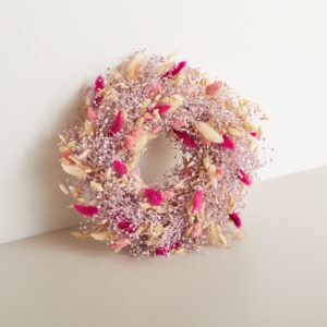 Trockenblumenkranz Flowerpower Beige