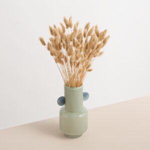 Glas Vase Grün mit Ohren