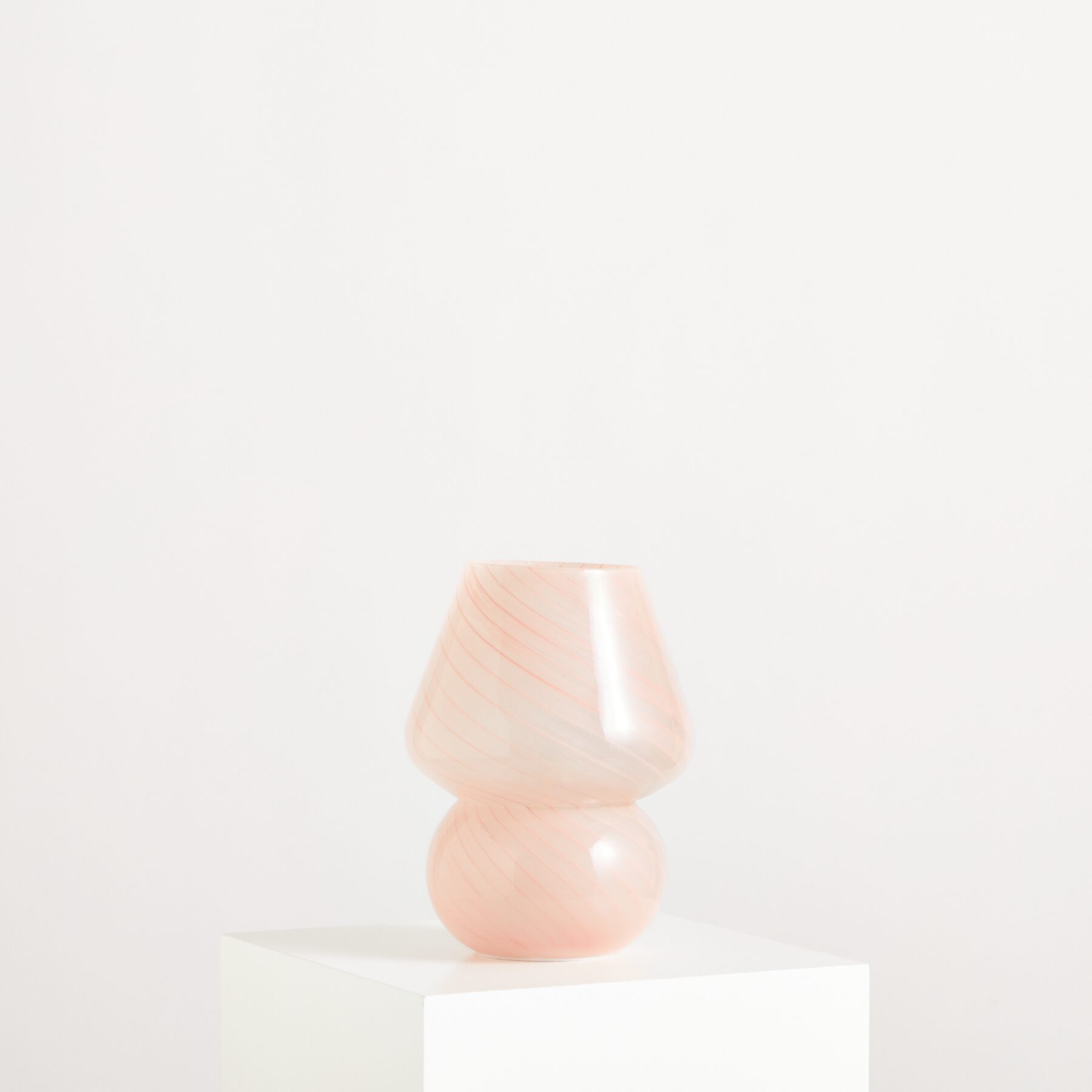 Glas Lampe Rosa