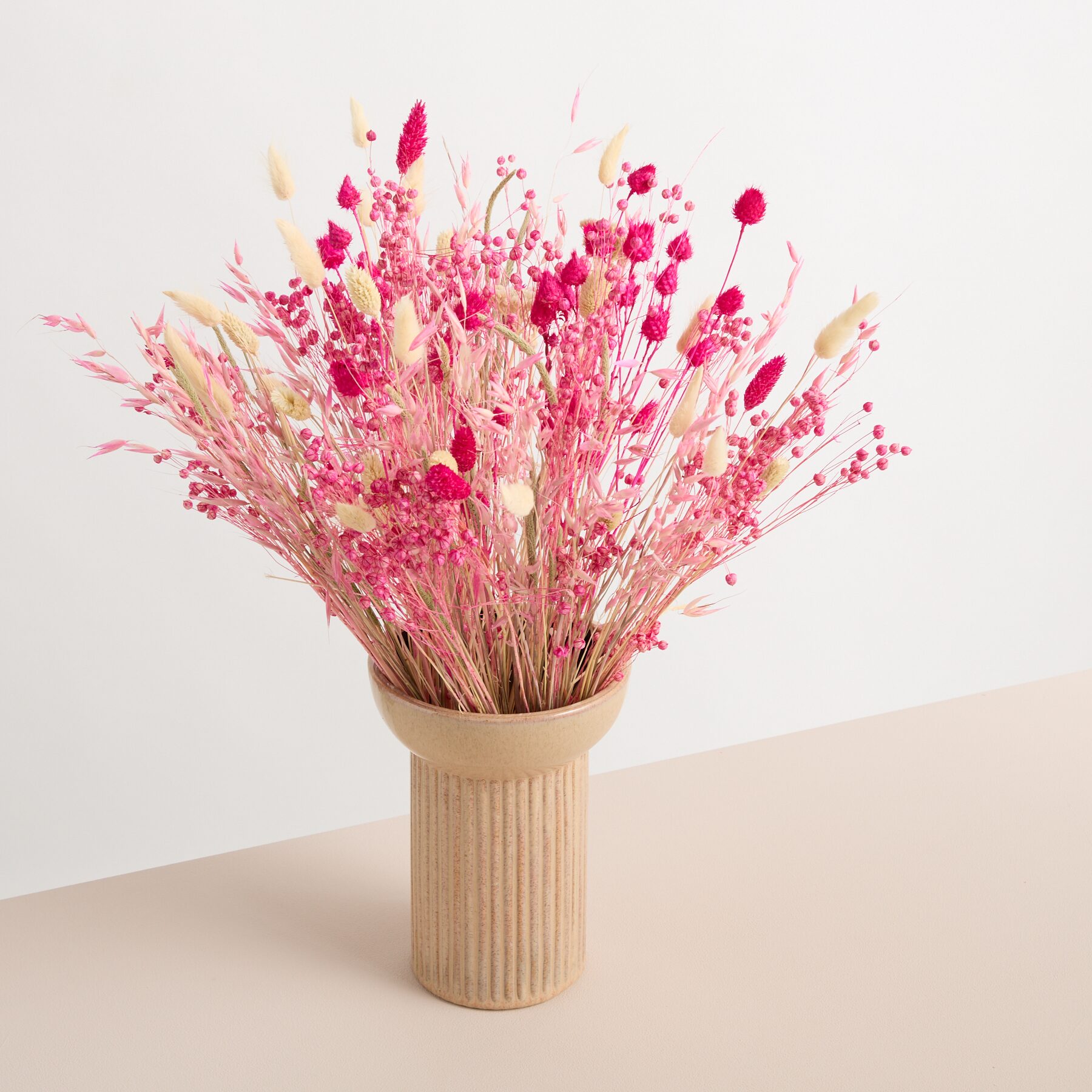 Trockenblumenstrauß Pink Natur – Bild 2