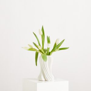 3D Druck Vase Keramik Klein Weiß