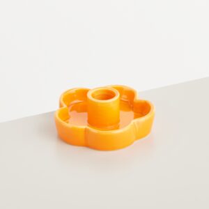 Keramik Kerzenhalter Orange