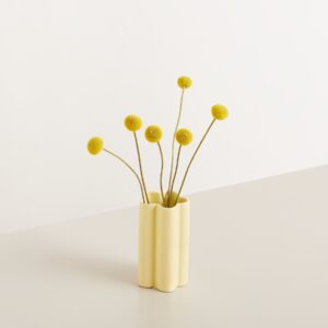 Keramik Vase Hellgelb