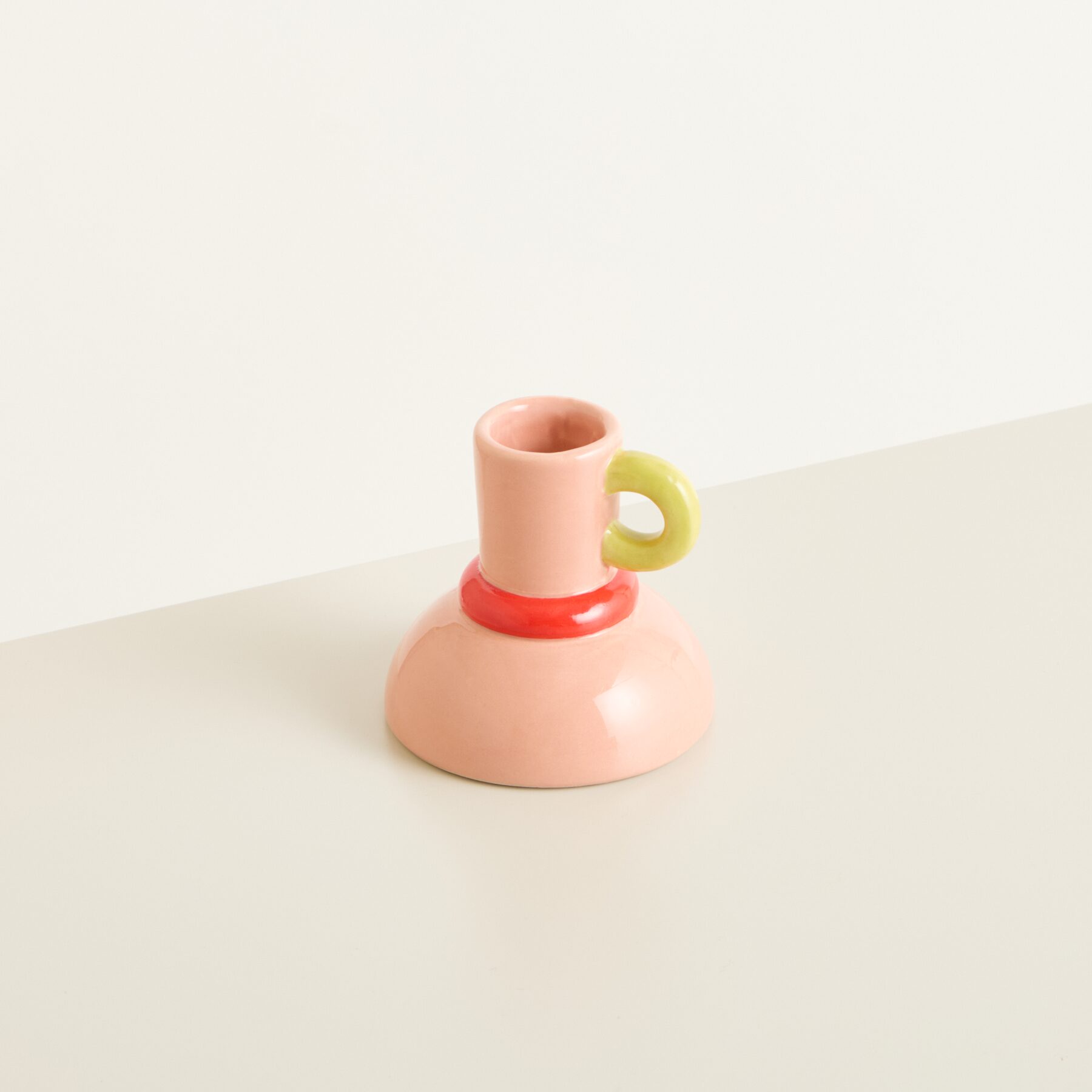 Keramik Kerzenständer Rosa – Bild 2