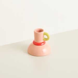 Keramik Kerzenständer Rosa