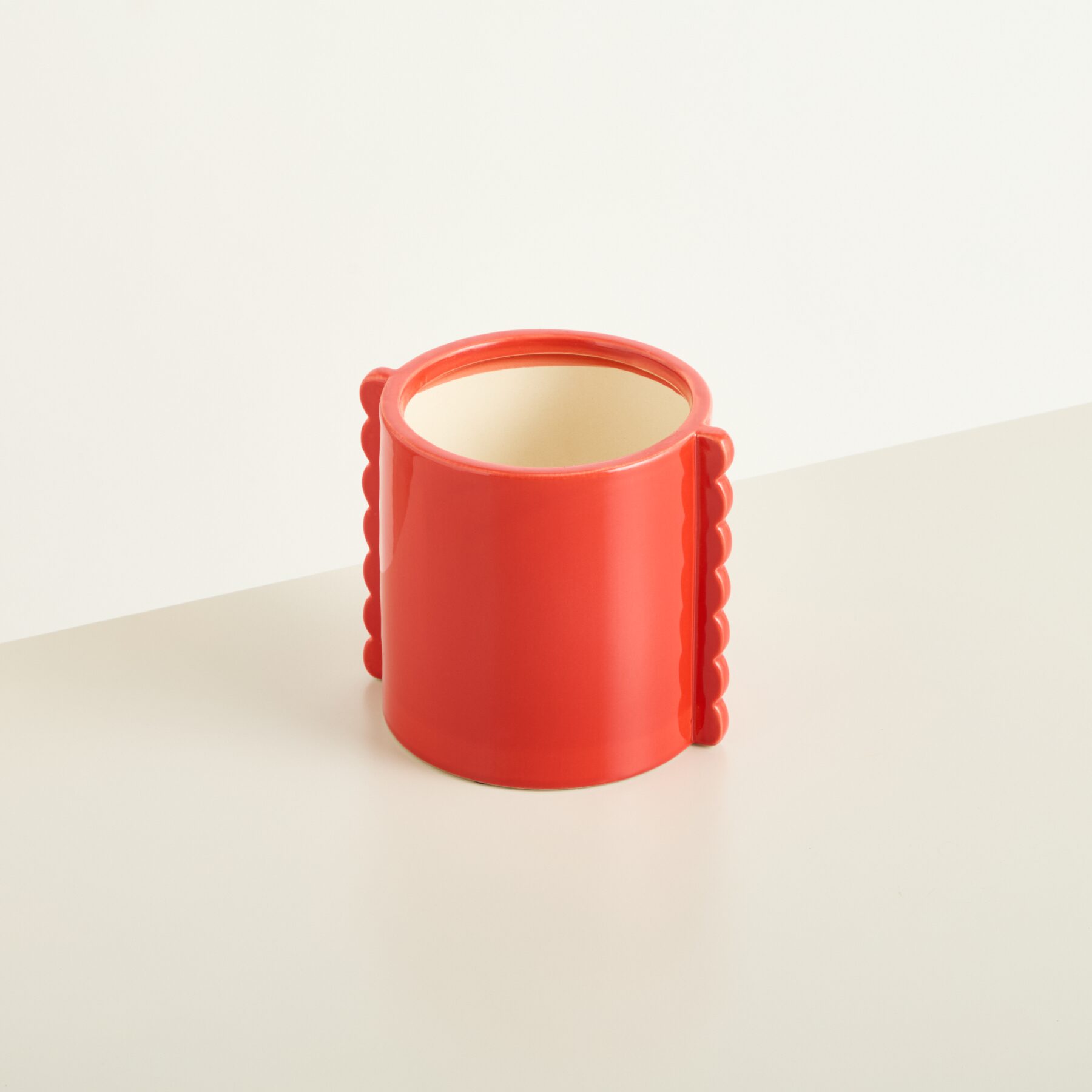 Keramik Übertopf Rot - 12cm – Bild 2