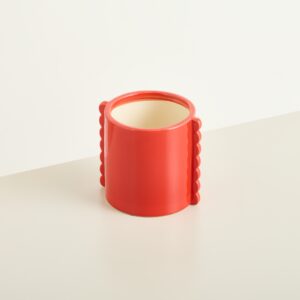 Keramik Übertopf Rot - 12cm