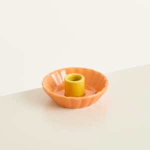 Porzellan Kerzenhalter Orange