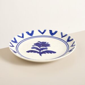 Steingut Essteller Blau