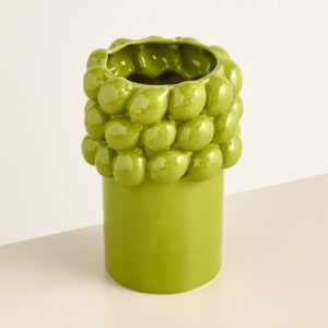 Keramik Vase Limette Grün