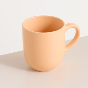 Steingut Becher Pastell Orange