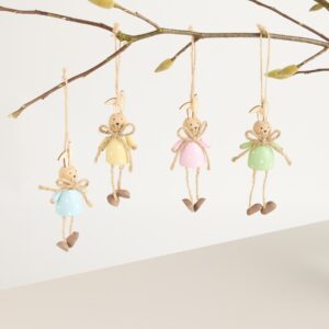 Deko Holz Hänger Hase 4er-Set
