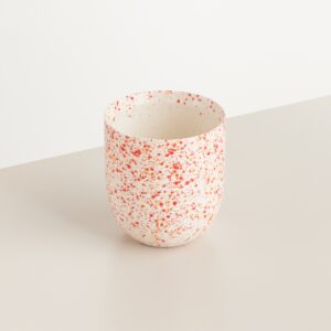 Keramik Übertopf Konfetti Rot - 12,5 cm