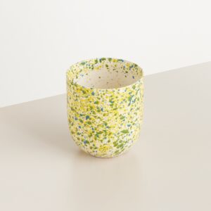 Keramik Übertopf Konfetti Blau - 12,5 cm