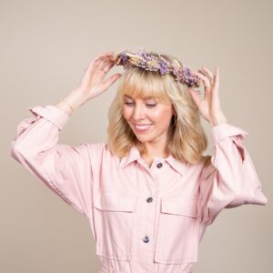 DIY Trockenblumen Haarkranz Blooming Crown