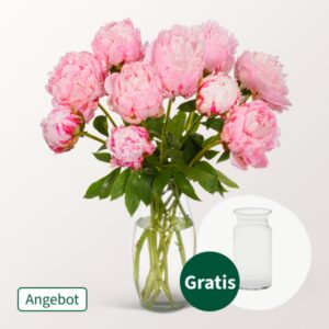 Rosa Pfingstrosen im Bund