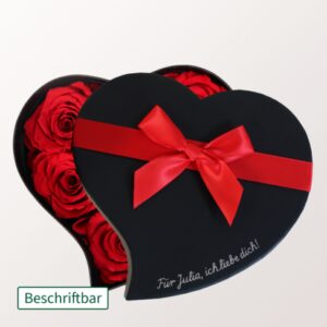 Beschriftbares ewiges Rosenherz