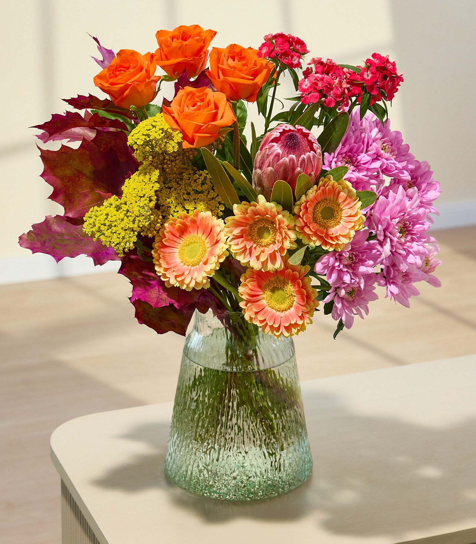 Pinker Herbstblumenmix