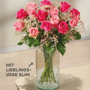 Sweet Roses mit Lieblingsvase Slim