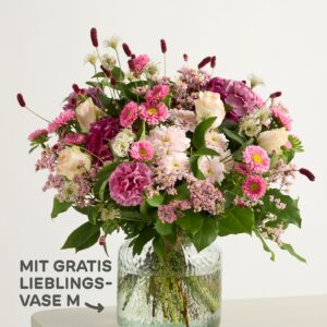Violet Bouquet mit gratis Lieblingsvase M