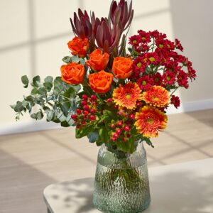 Roter Herbstblumenmix