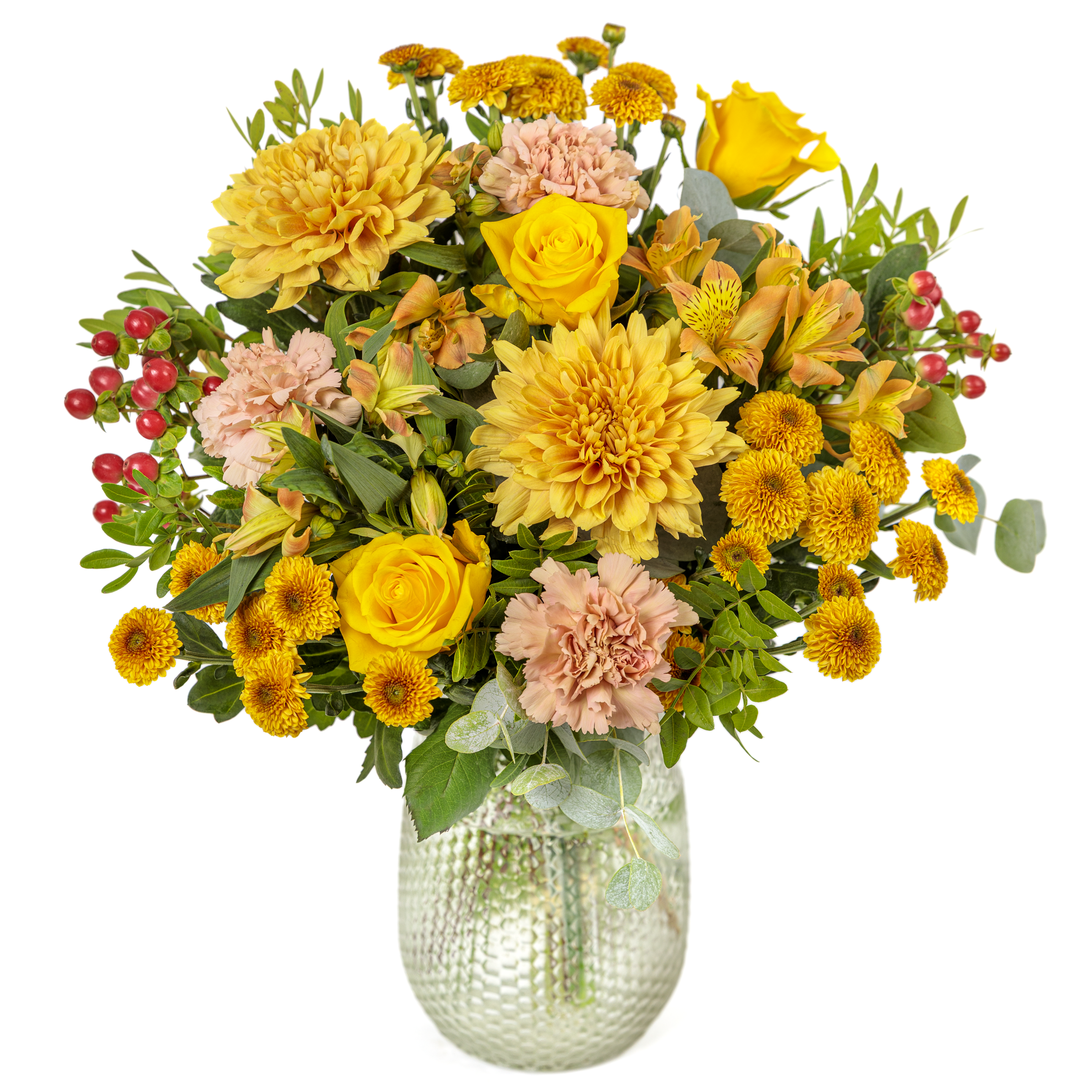 Gemischter Blumenstrauß in Gelb