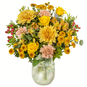 Gemischter Blumenstrauß in Gelb