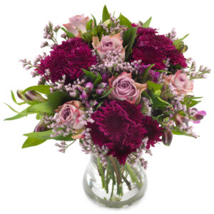 Gemischter lila Blumenstrauß