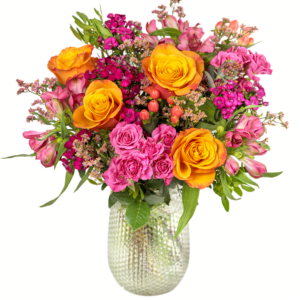 Rosenstrauß Orange & Pink