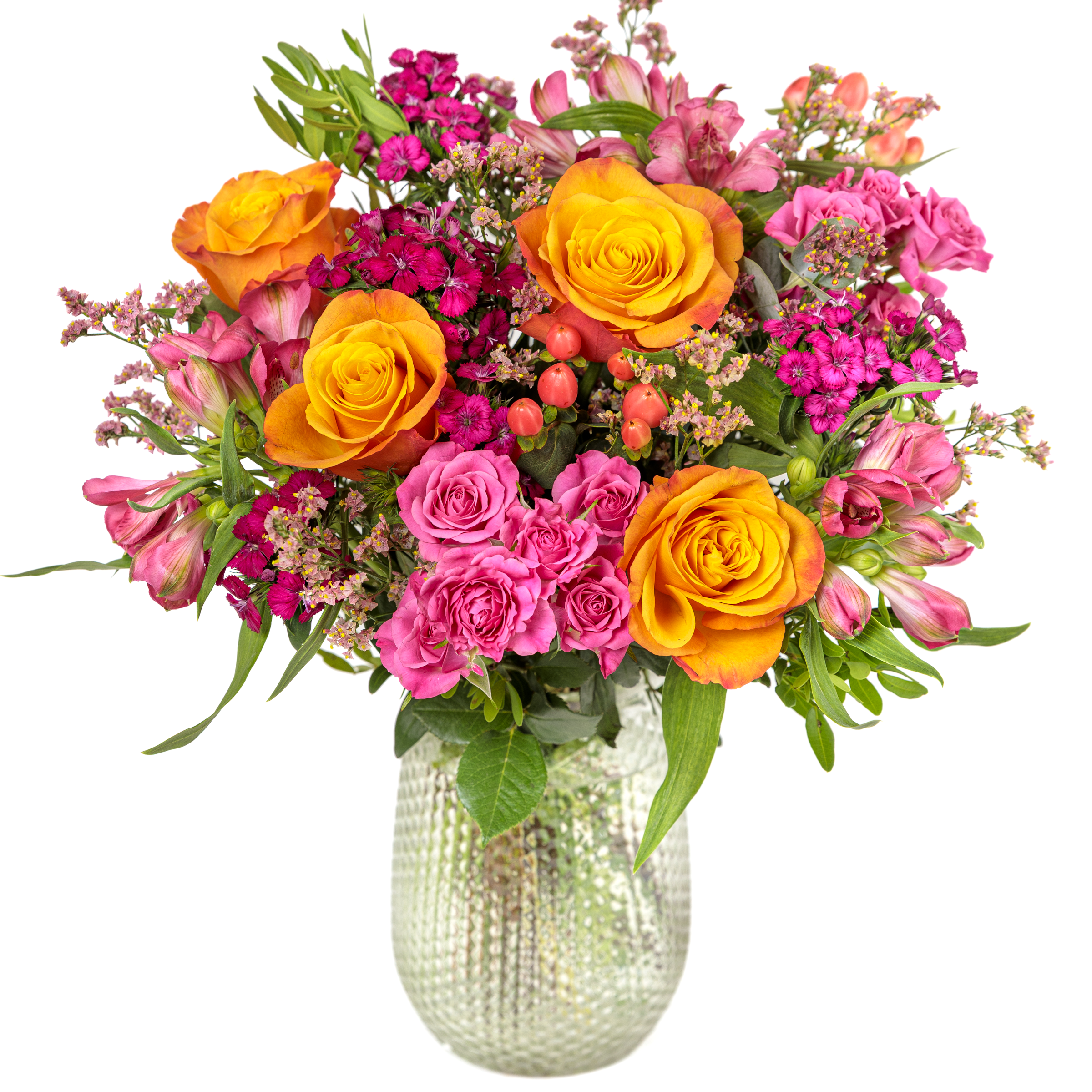 Rosenstrauß Orange & Pink