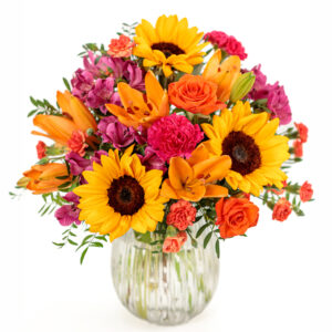 Gemischter Sonnenblumenstrauß