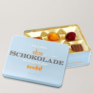 Präsentdose ?Ein Leben ohne Schokolade…? Präsentdose ?Ein Leben ohne Schokolade…?