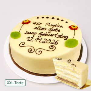 Große Konditorei-Marzipantorte nach Lübecker Art beschriftbar