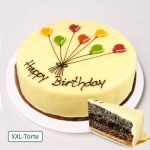 Große Konditorei-Mohntorte ?Happy Birthday?