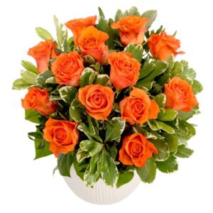 Oranger Rosenstrauß