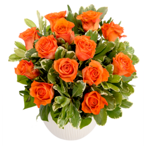 Oranger Rosenstrauß