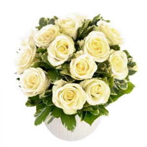 Weißer Rosenstrauß