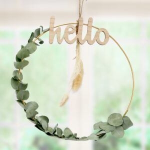 Dekoring hello mit Trockenblumen
