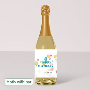 Riesling Sekt mit Text und Wunschmotiv (075 l )