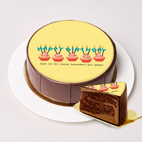 Dessert-Motiv-Torte ?Happy Birthday - Lass es dir heute besonders ...