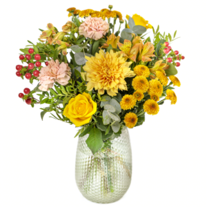 Gemischter Blumenstrauß in Gelb